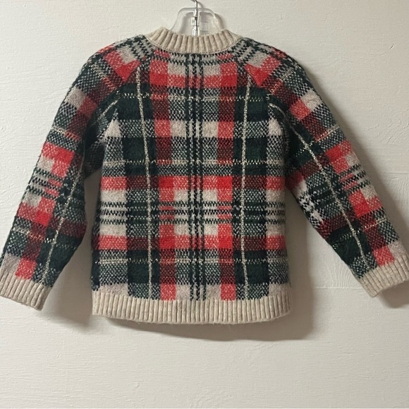 H&M Girls Holiday Plaid Cardigan Sweater Button Up Size 2T - Picture 4 of 5